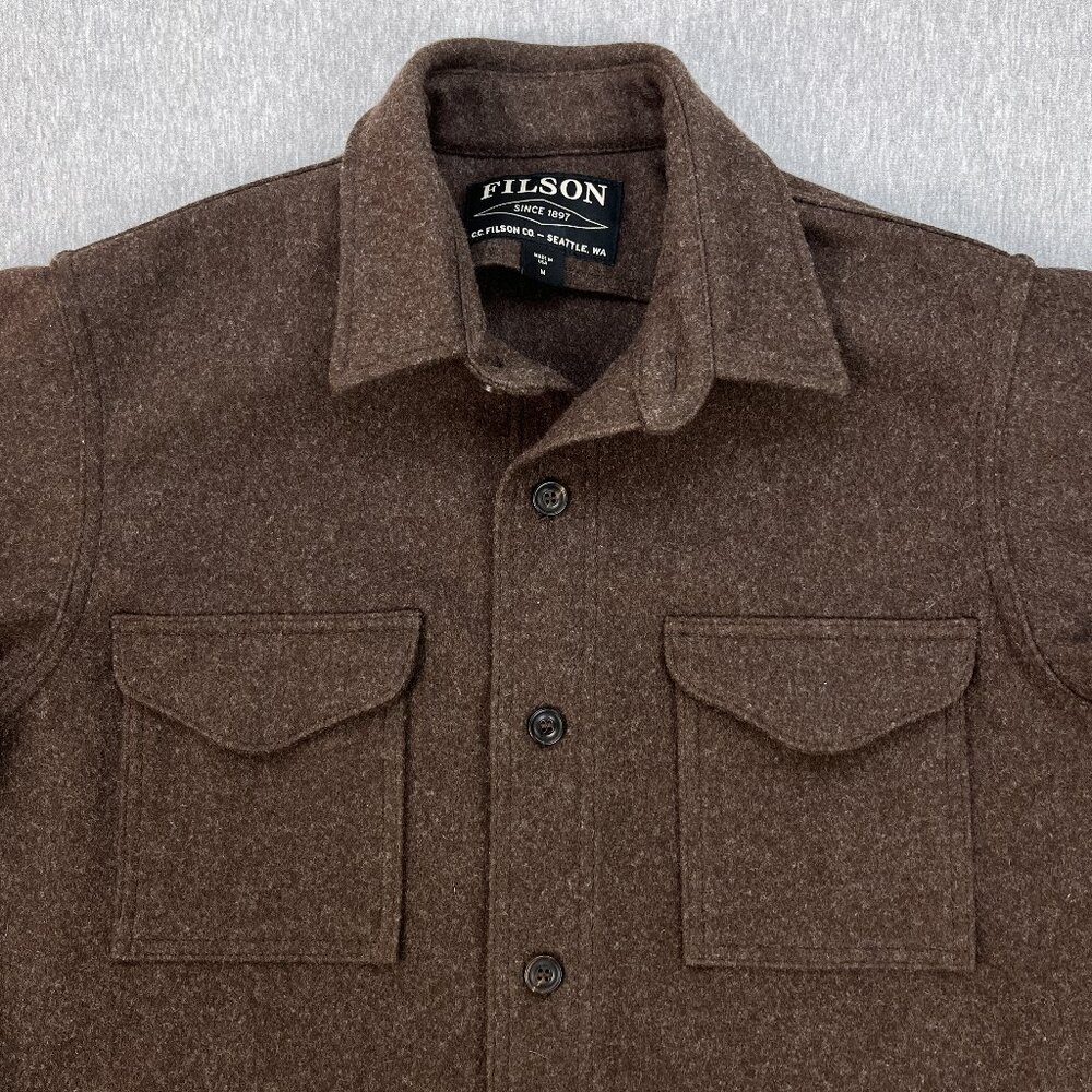 Filson Yukon Wool Jac-Shirt Mens M Brown Heavy SOFT Made in USA 2019 RARE